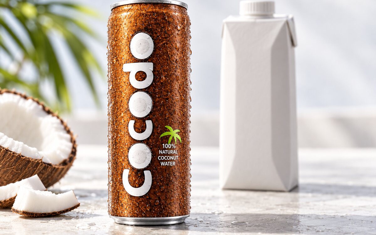 Dose oder Tetrapak: was für Kokoswasser besser passt